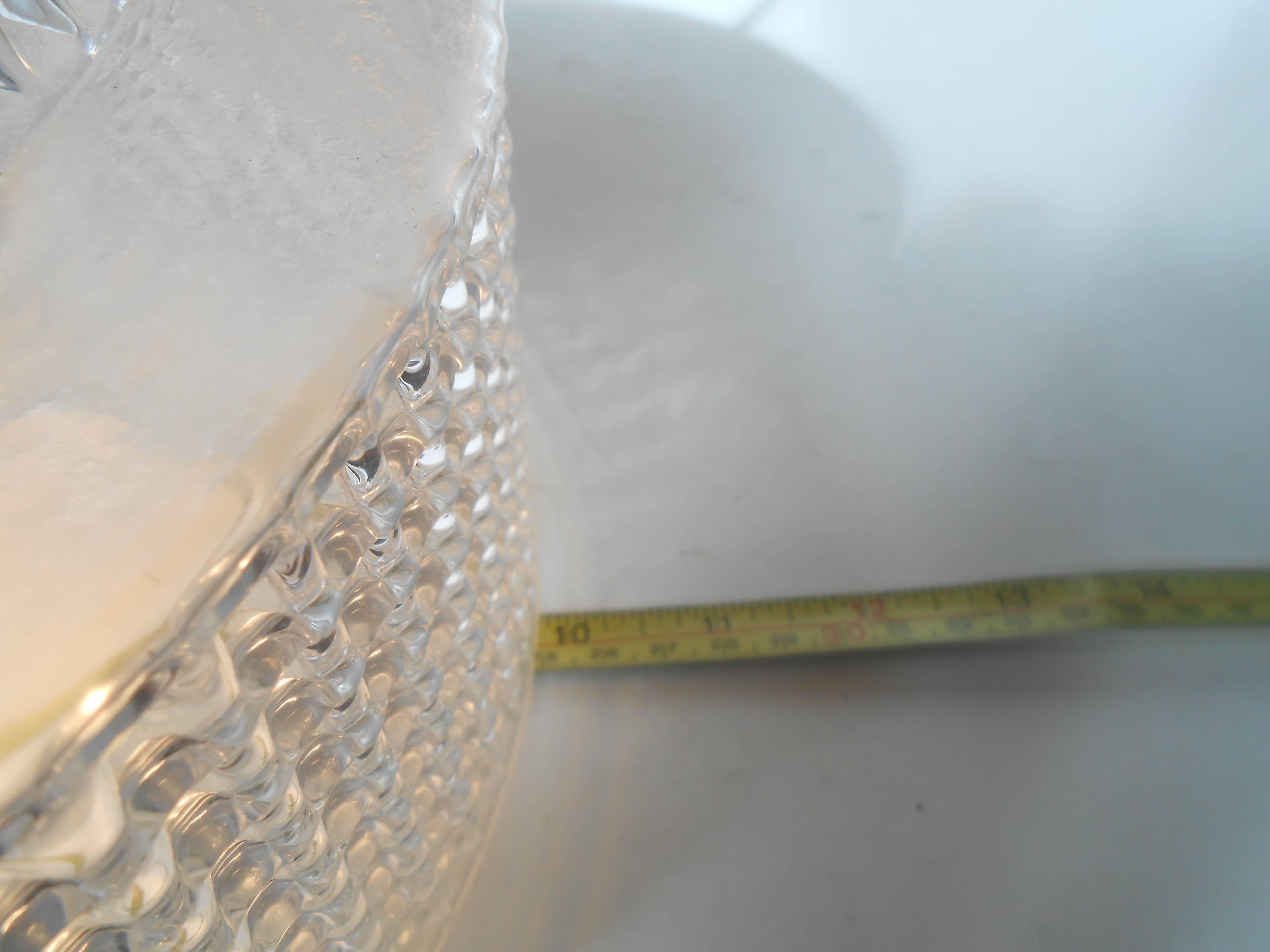 Mid-20th Century Pure & Simple Designed Brass & 'Diamond' Glass Modernist Pendant Lamp by Vitrika