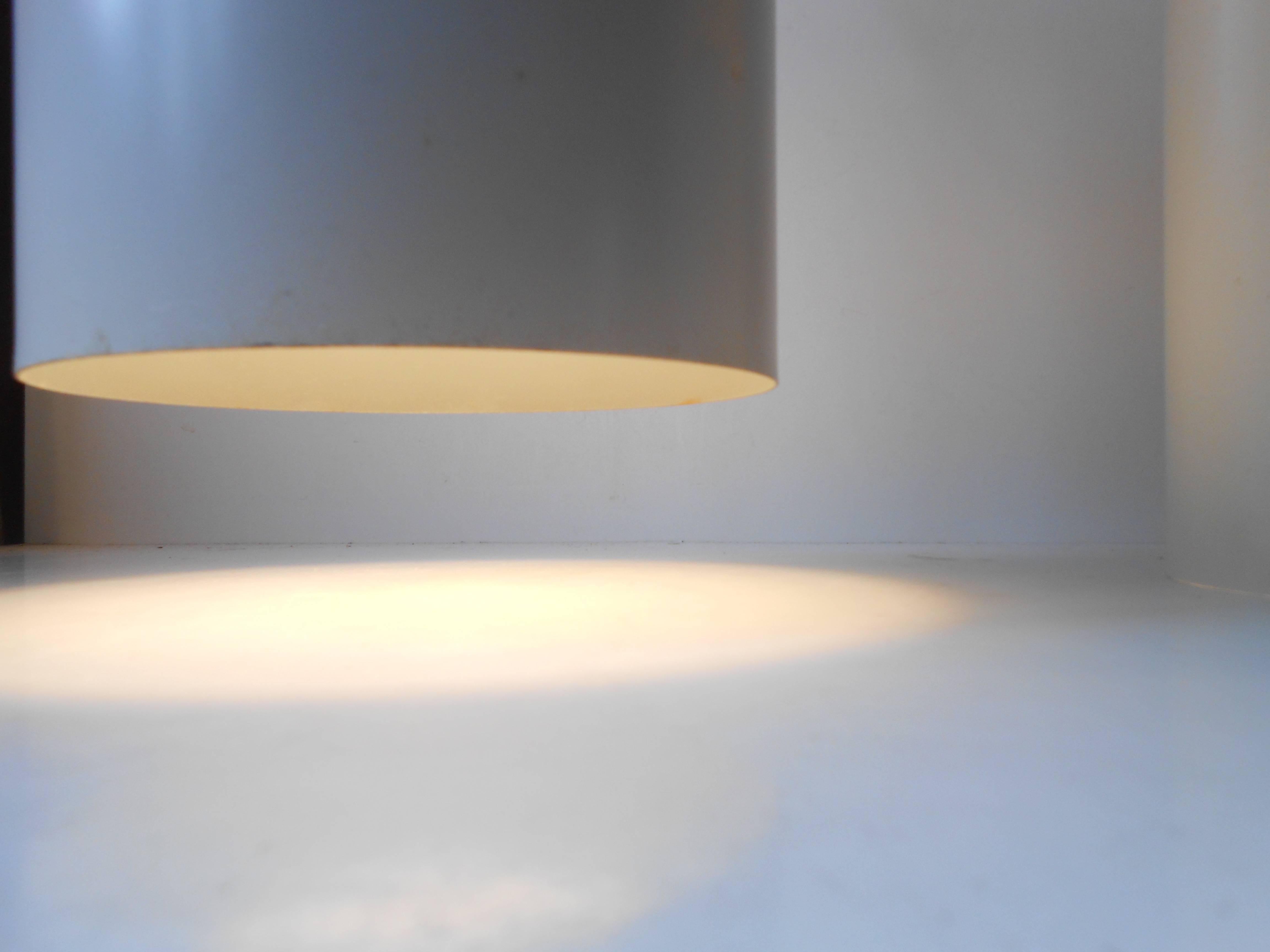 Late 20th Century Pair of Jo Hammerborg 'Hydra 1' White Pendant Lamps for Fog & Morup, Denmark