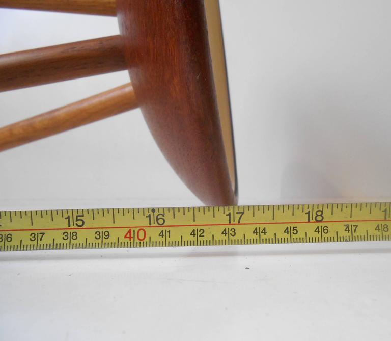 Danish 1950s Tripod Teak 'Fruit Bowl' Side Table Drumstick Legs Peder