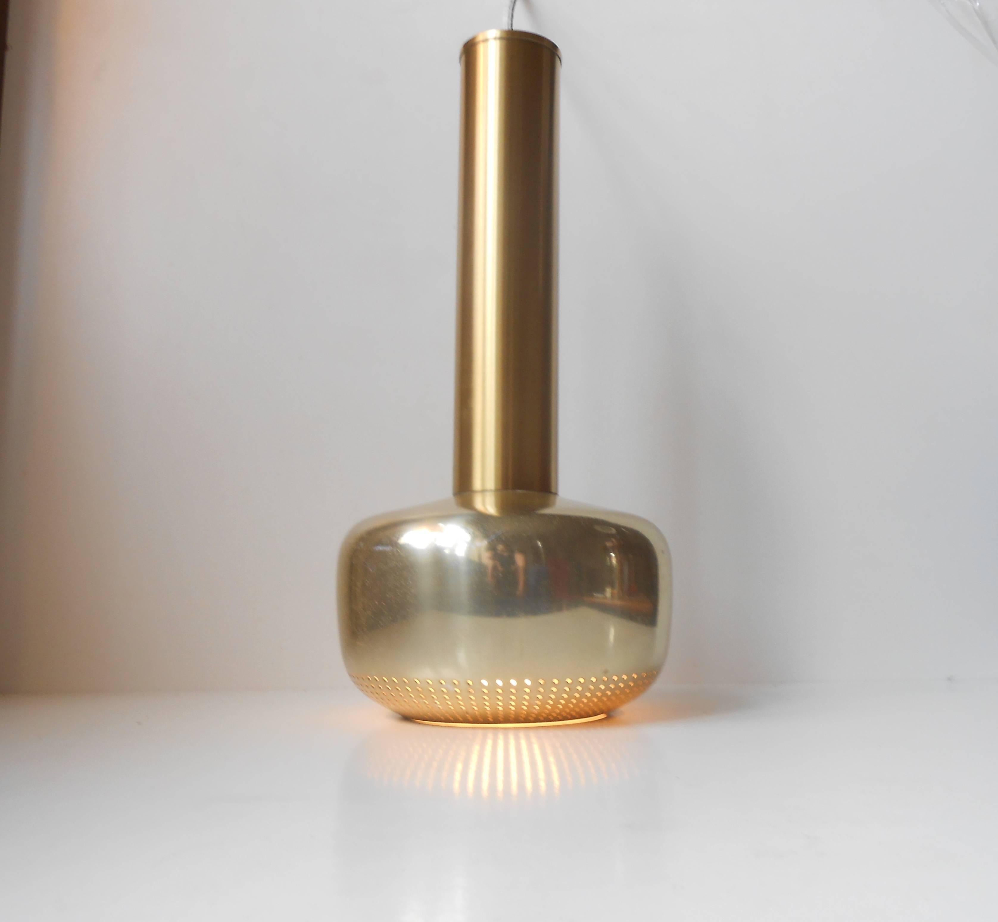Danish Vilhelm Lauritzen 'Gold Pendant' Lamp for Louis Poulsen, Denmark, 1950s Modern