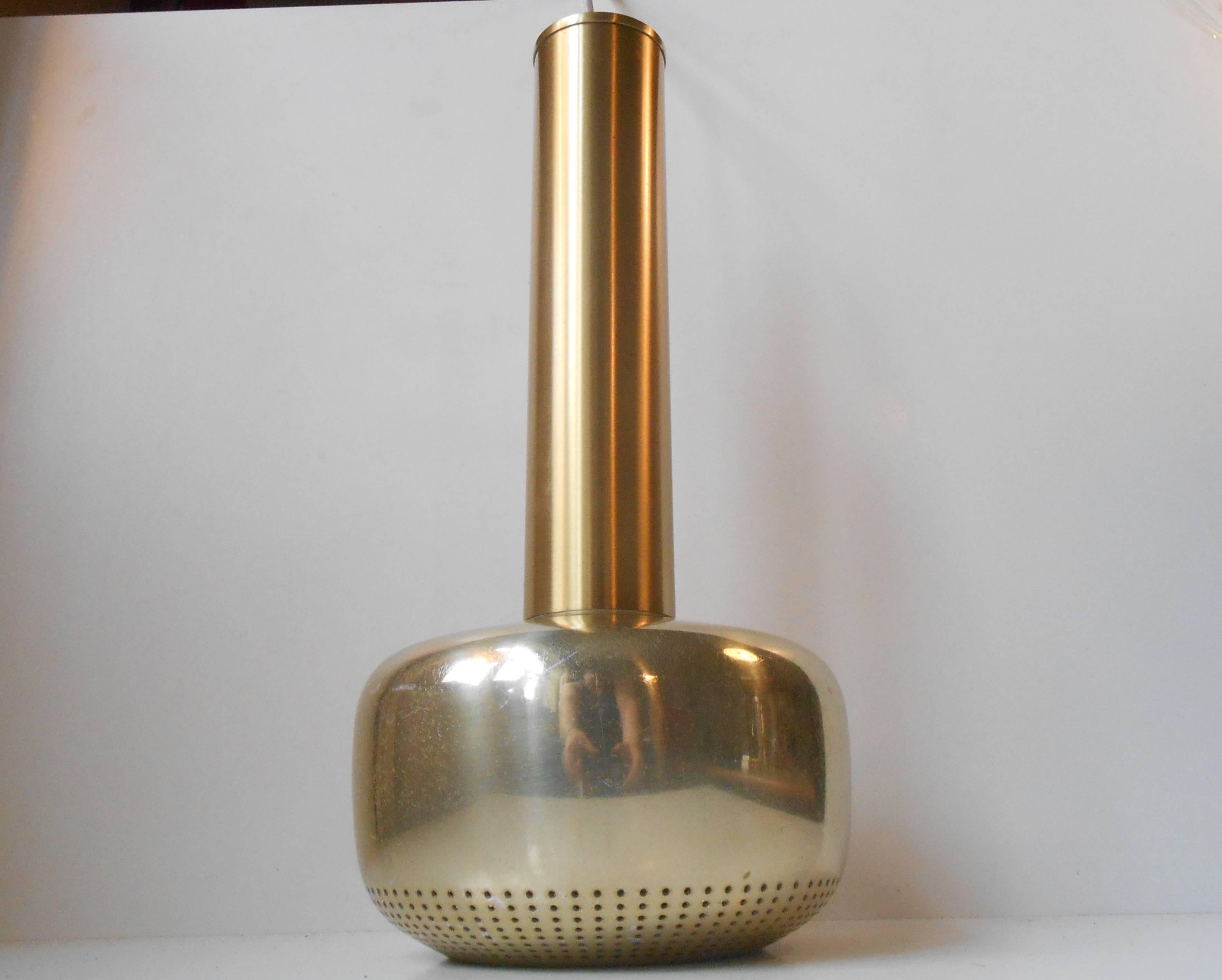 Mid-Century Modern Vilhelm Lauritzen 'Gold Pendant' Lamp for Louis Poulsen, Denmark, 1950s Modern