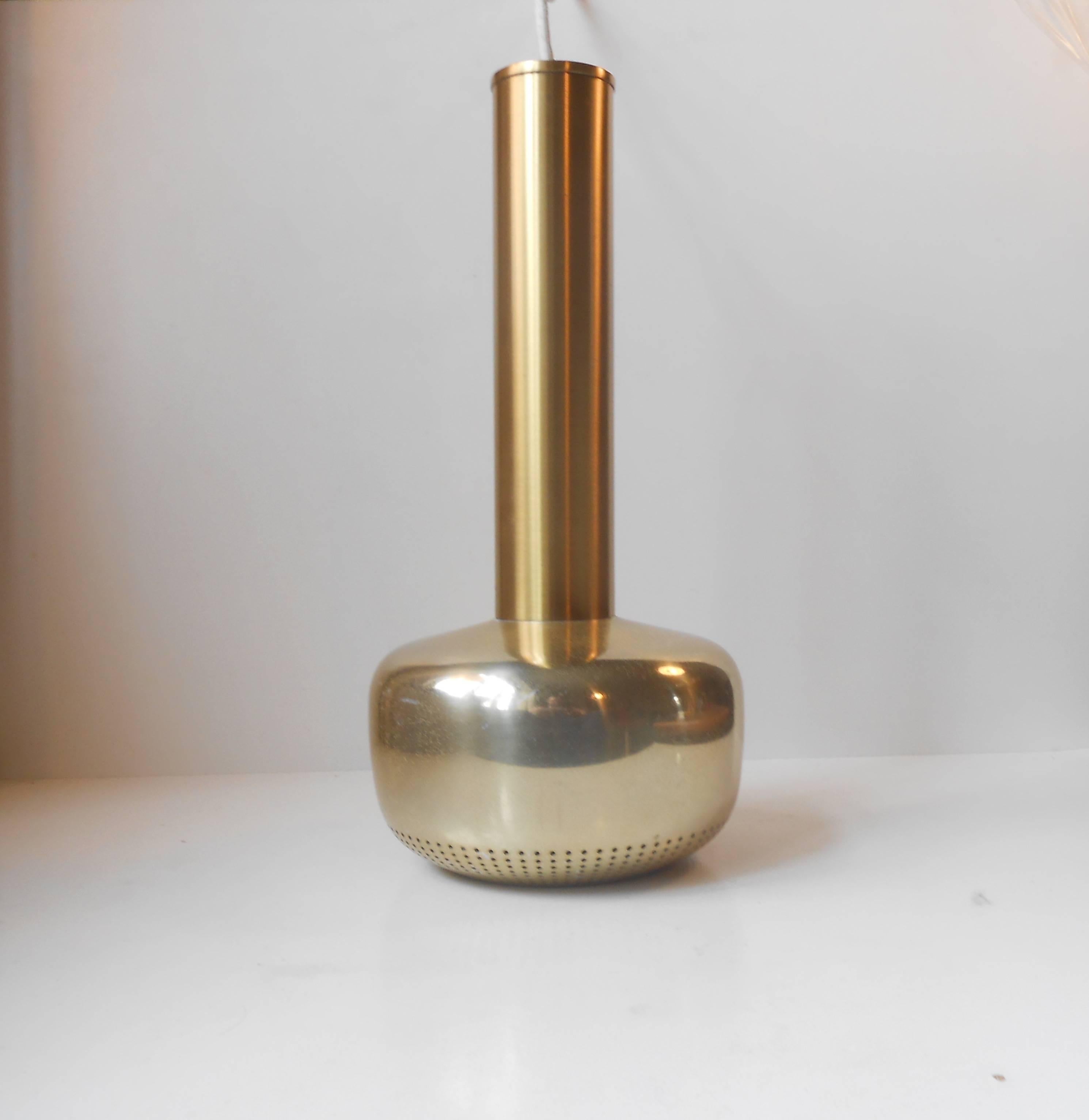 Vilhelm Lauritzen 'Gold Pendant' Lamp for Louis Poulsen, Denmark, 1950s Modern 1
