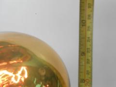 Danish Spy-Ball Brass Table Lamp from Frimann with Goldstar 126 Everlasting Bulb