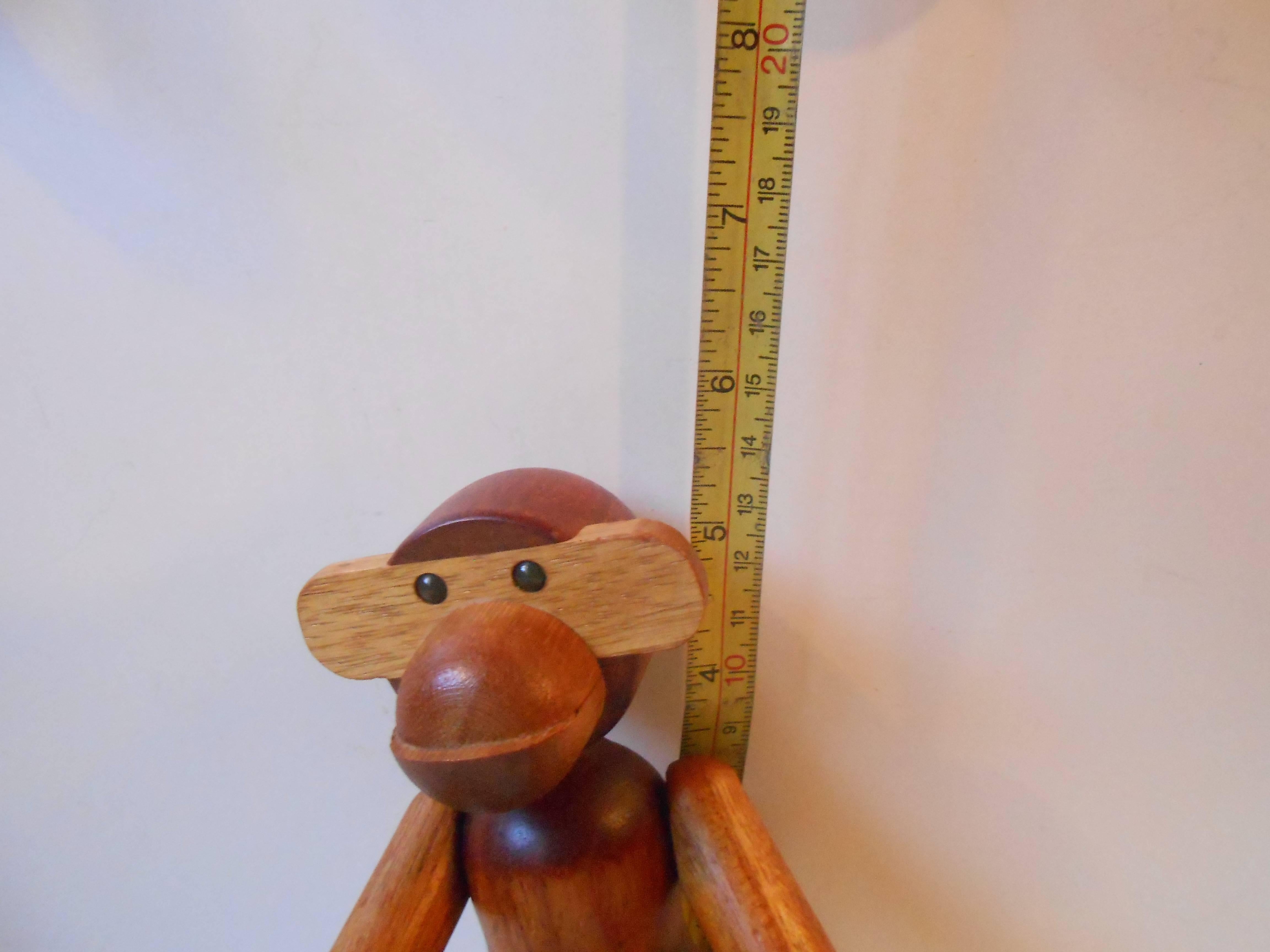 Teak Vintage Monkeys with Matching Patina by Kay Bojesen, Denmark, circa 1960-1970