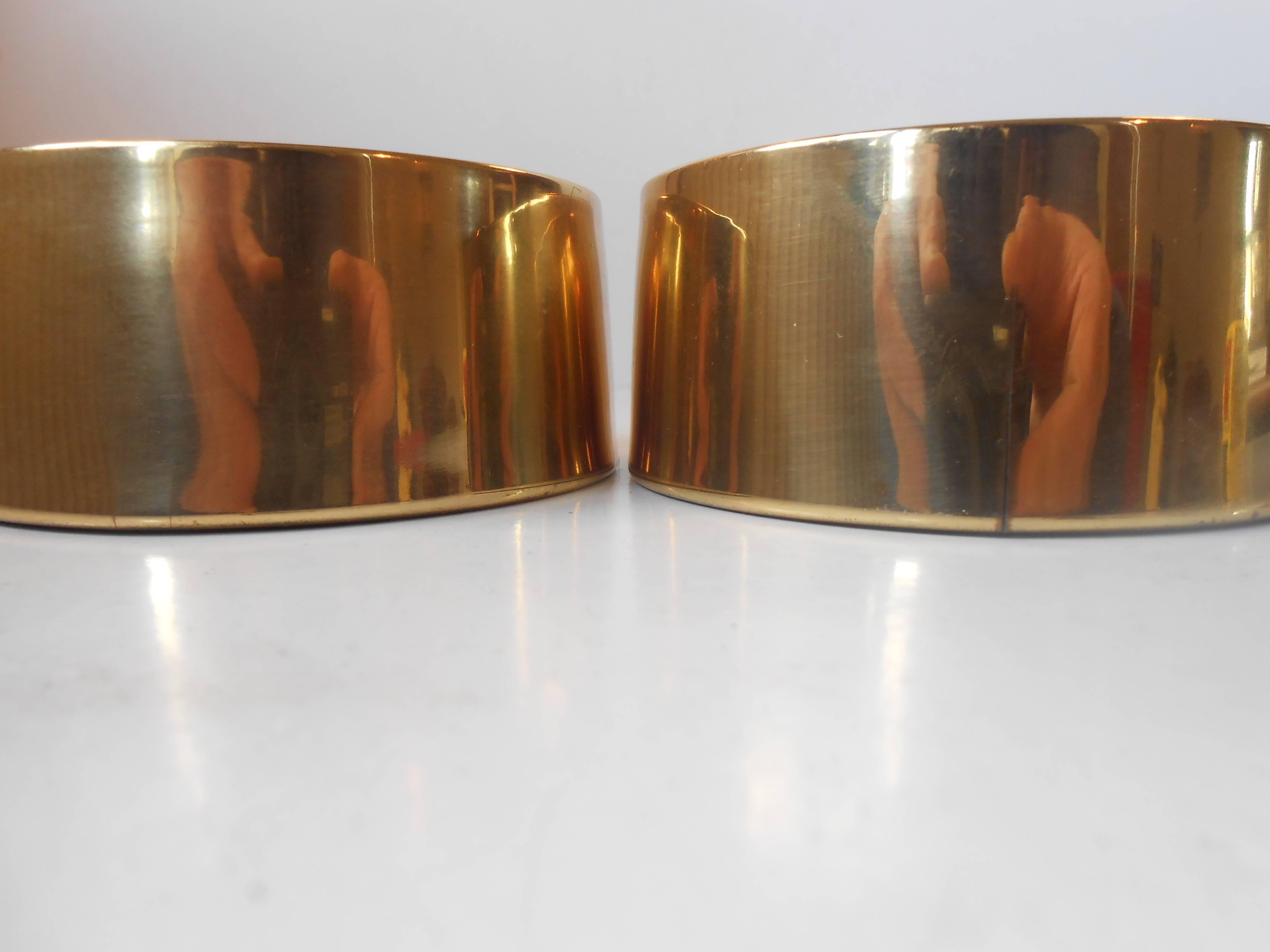 Late 20th Century Vintage Wall Hung Brass Trio by Henning Koppel for Georg Jensen, Denmark, 1980s