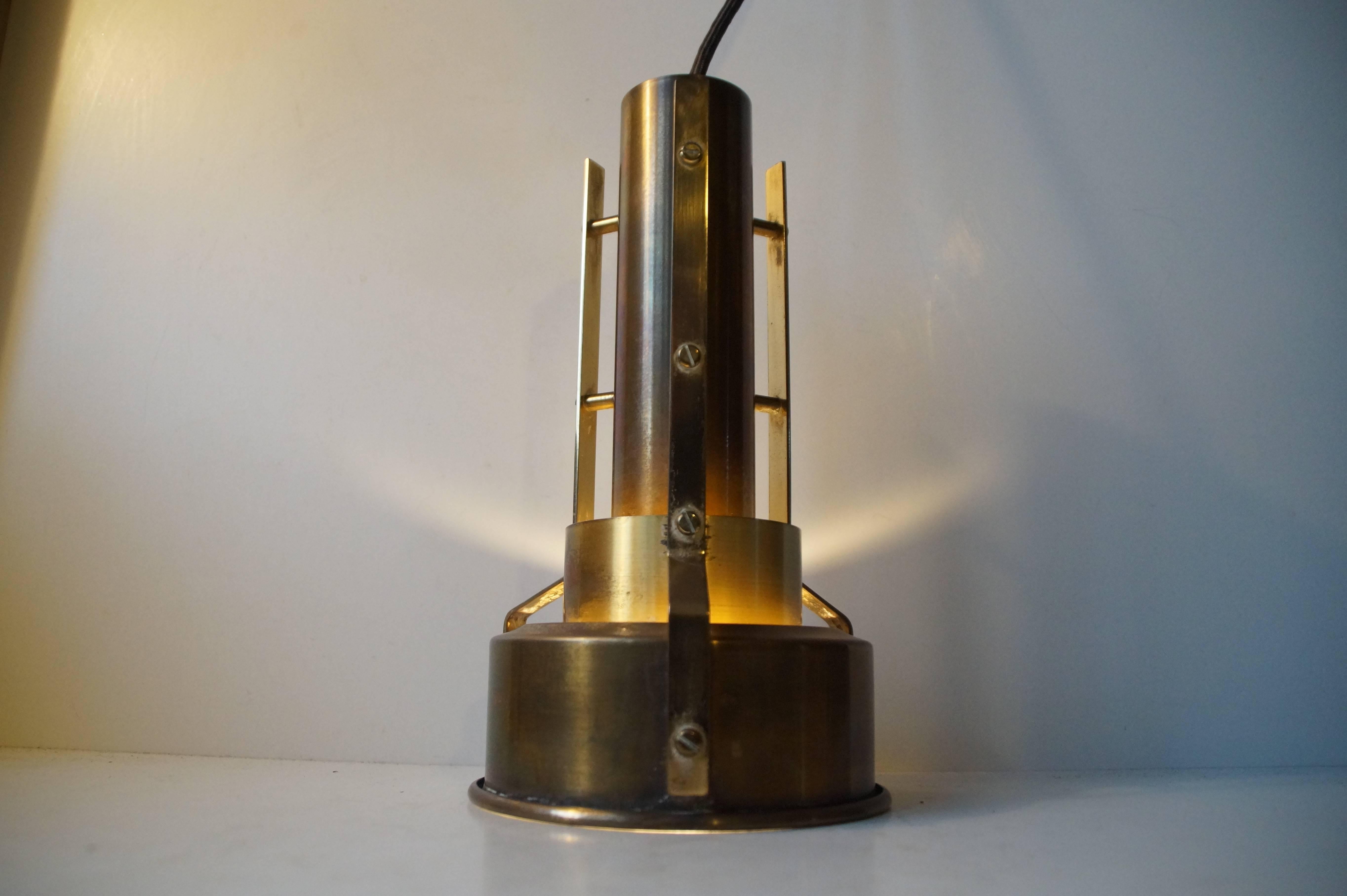 Danish Mid-Century Nautical Brass Pendant Light, 1950s 2