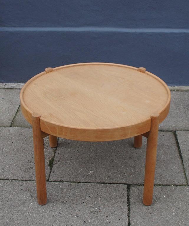 Danish Reversible Tray Top Oak Cork Side Table By Børge Mogensen Mid Century Modern Danish Reversible Tray Top Oak Cork Side Table By Børge