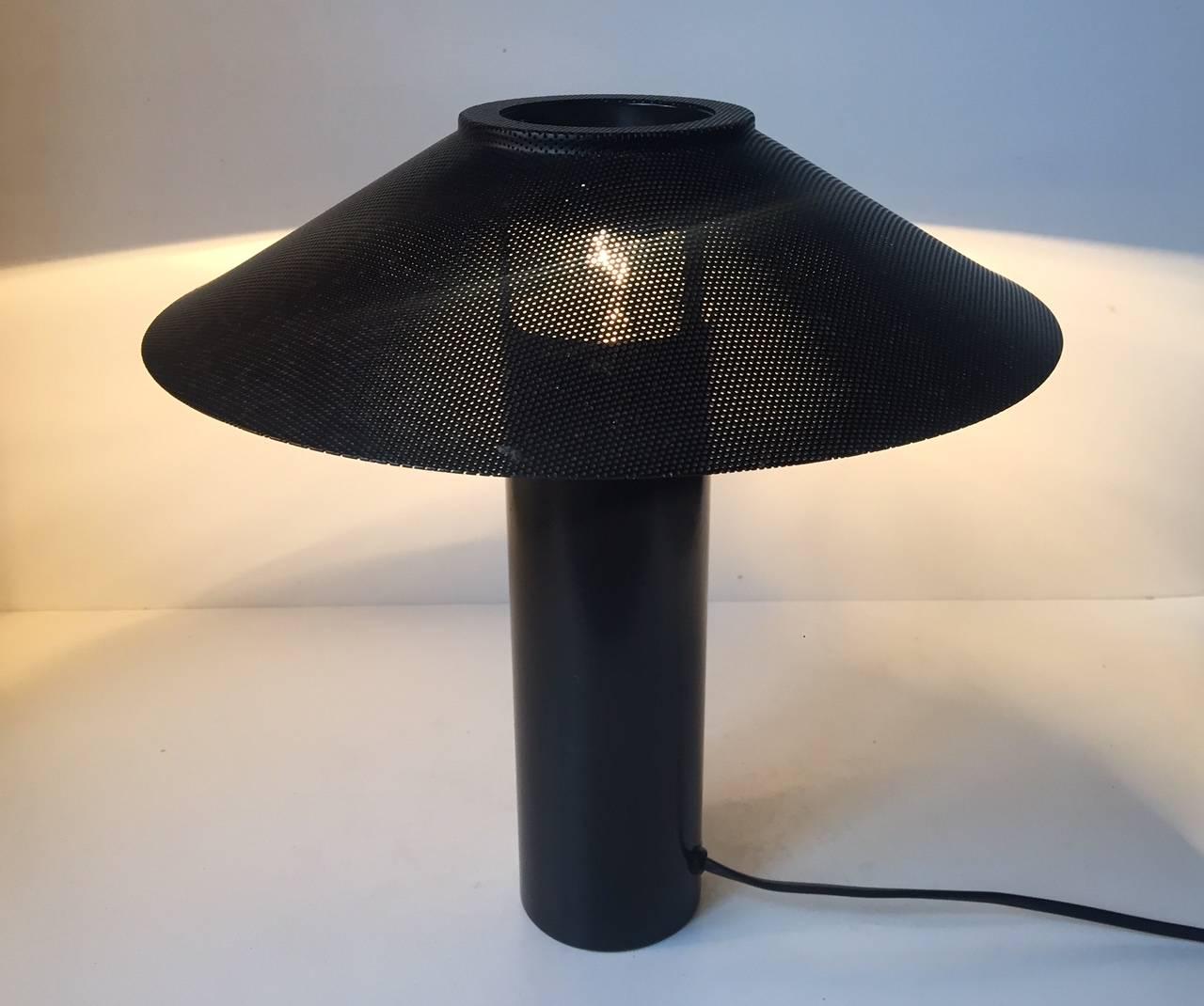 Black Danish Minimalist Table Lamp Format by Hans Schwazer Royal Copenhagen In Good Condition In Esbjerg, DK