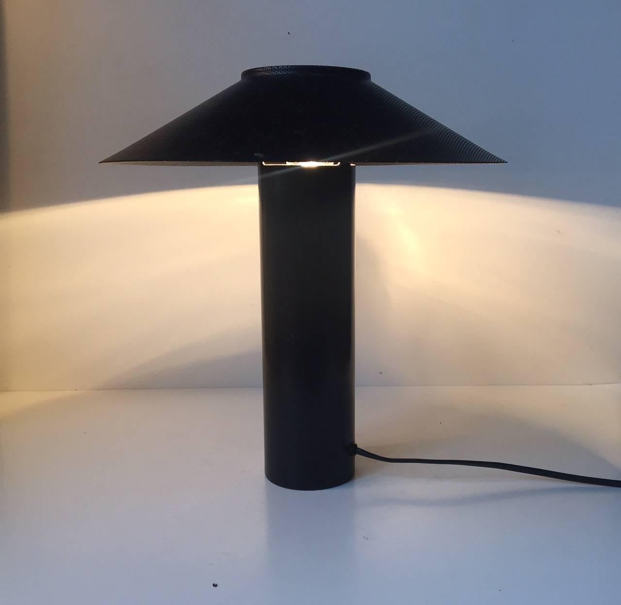 Late 20th Century Black Danish Minimalist Table Lamp Format by Hans Schwazer Royal Copenhagen