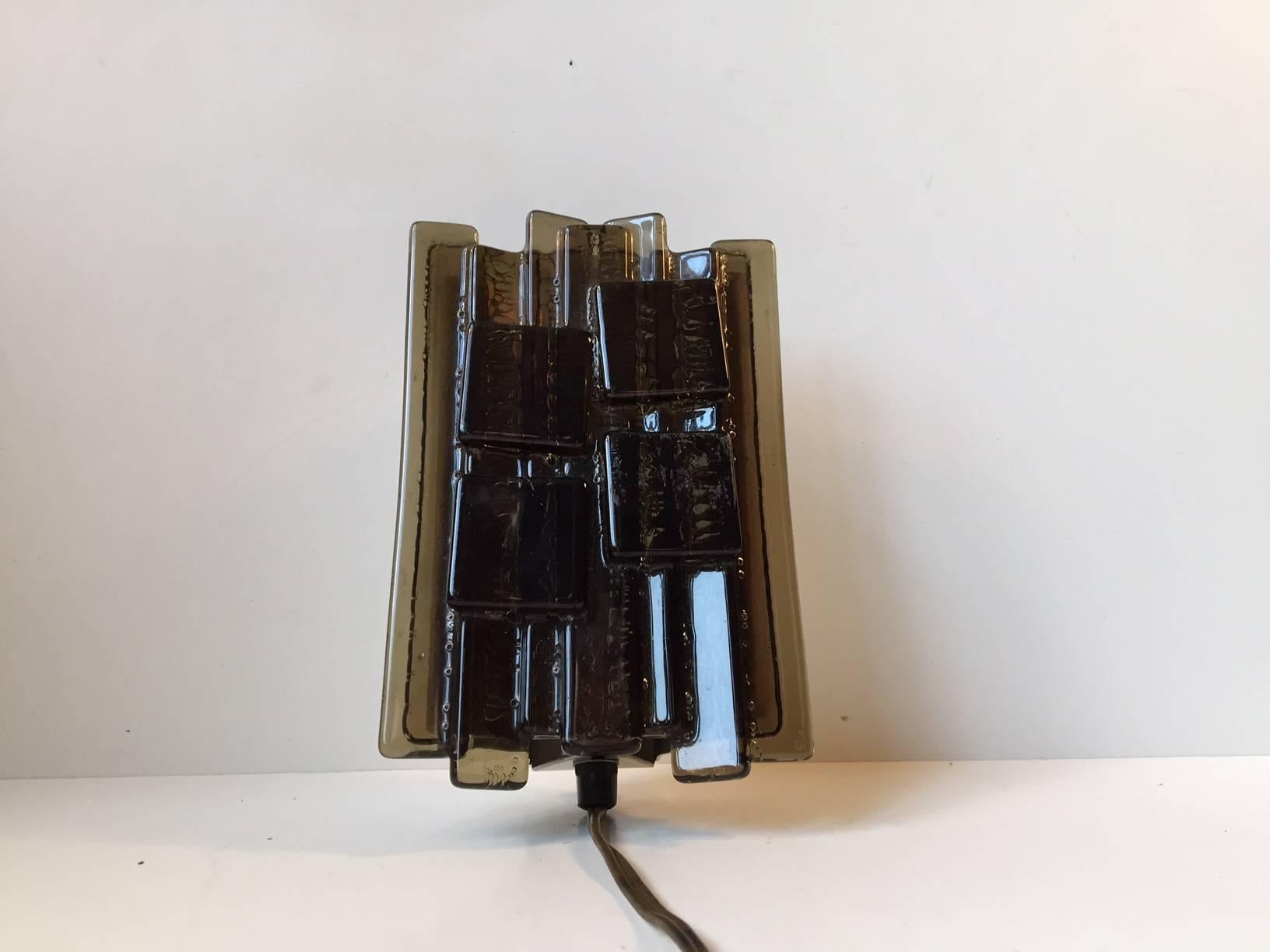Set of Brutalist Acrylic Sconces by Claus Bolby for Cebo, Denmark, 1970s 1