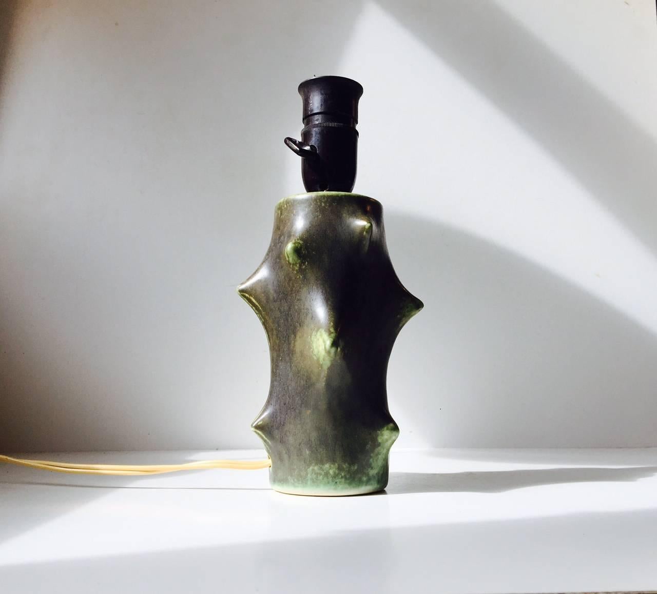 Mid-Century Modern Scandinavian Modern Rose Thorn Ceramic Table Lamp by Knud Basse for Ma & Son