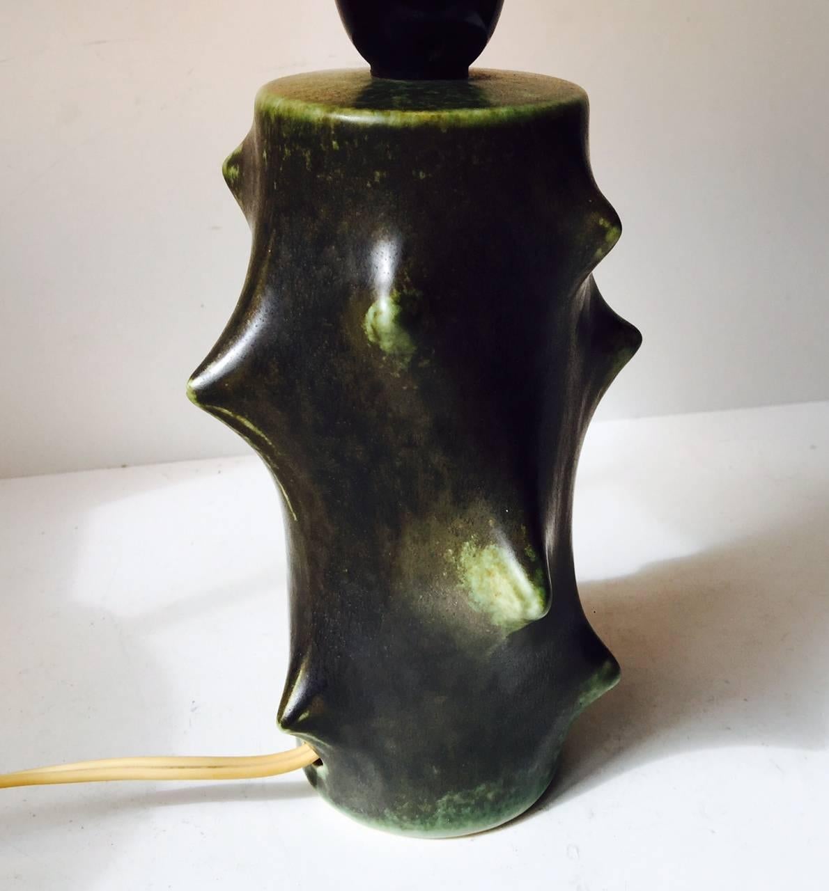 Scandinavian Modern Rose Thorn Ceramic Table Lamp by Knud Basse for Ma & Son In Excellent Condition In Esbjerg, DK