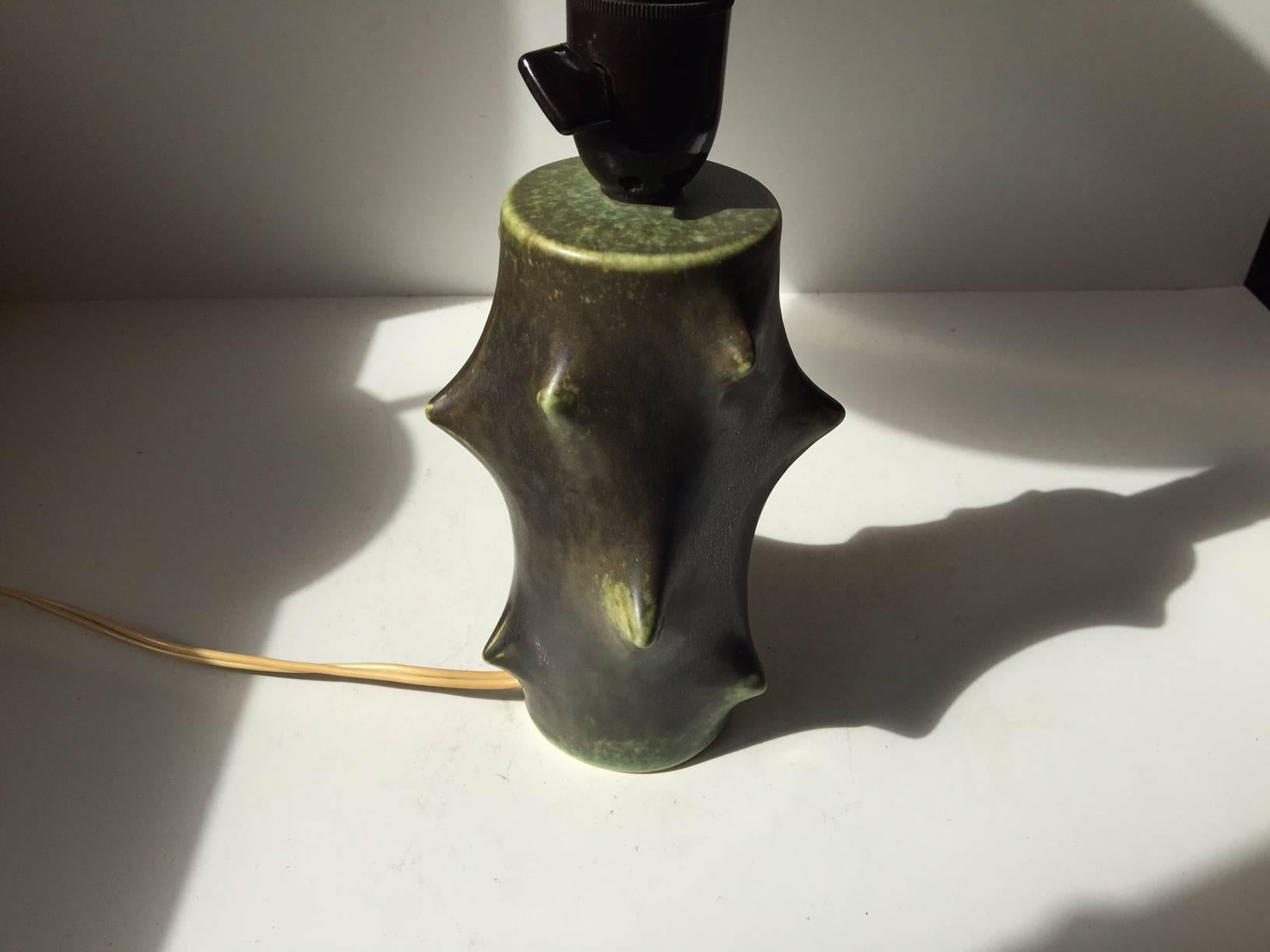 Mid-20th Century Scandinavian Modern Rose Thorn Ceramic Table Lamp by Knud Basse for Ma & Son