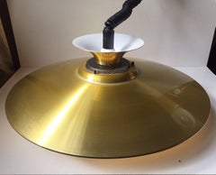 Danish Midcentury Tiered Brass Pendant Lamp from Jeka, 1970s