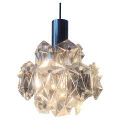 Mid-Century Faceted Crystal Pendant Chandelier by J.T. Kalmar, 1960s