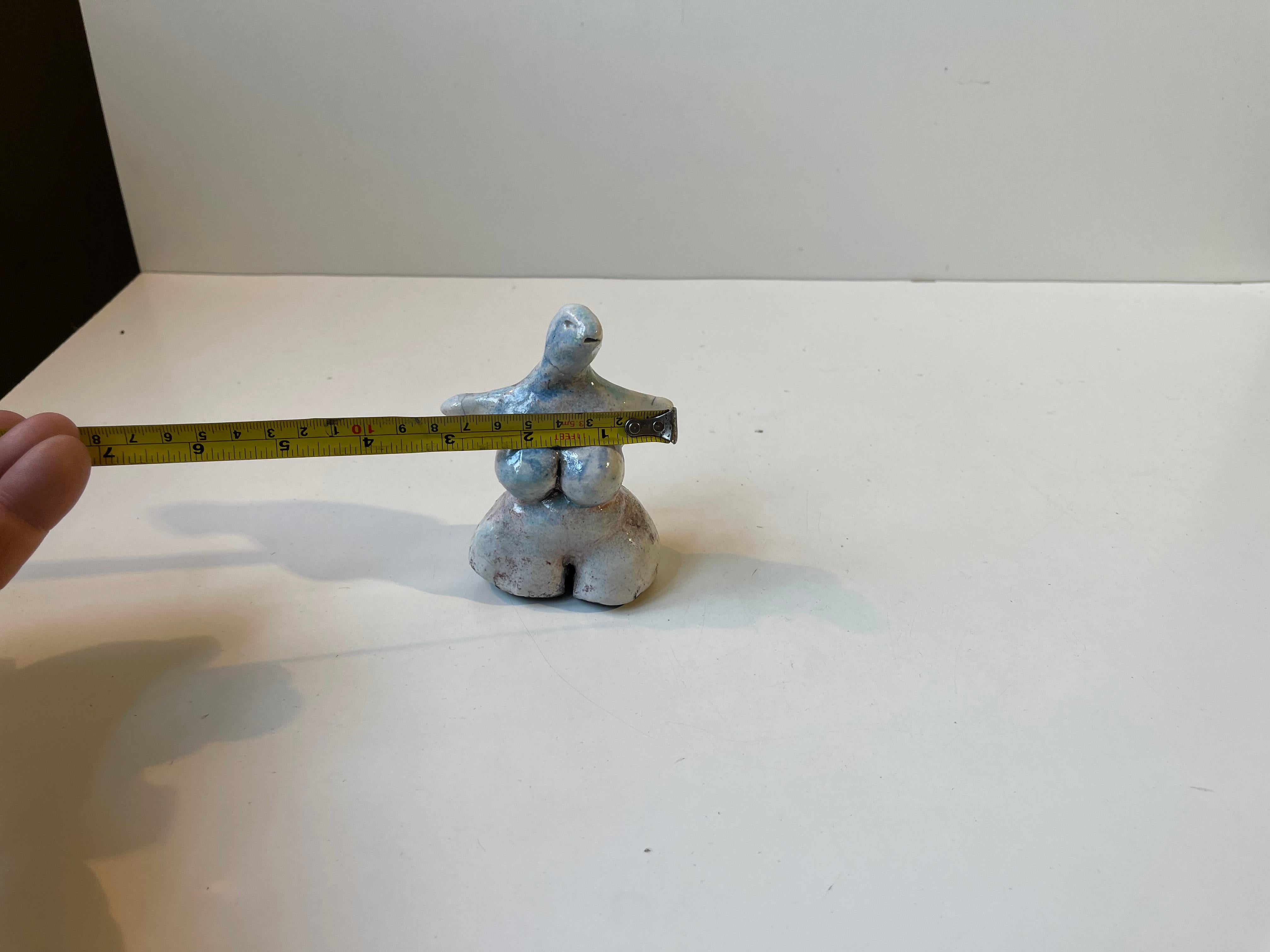 Scandinavian Surreal Female Figurine 'Lizard Queen' in the Style of Åke Holm For Sale 4