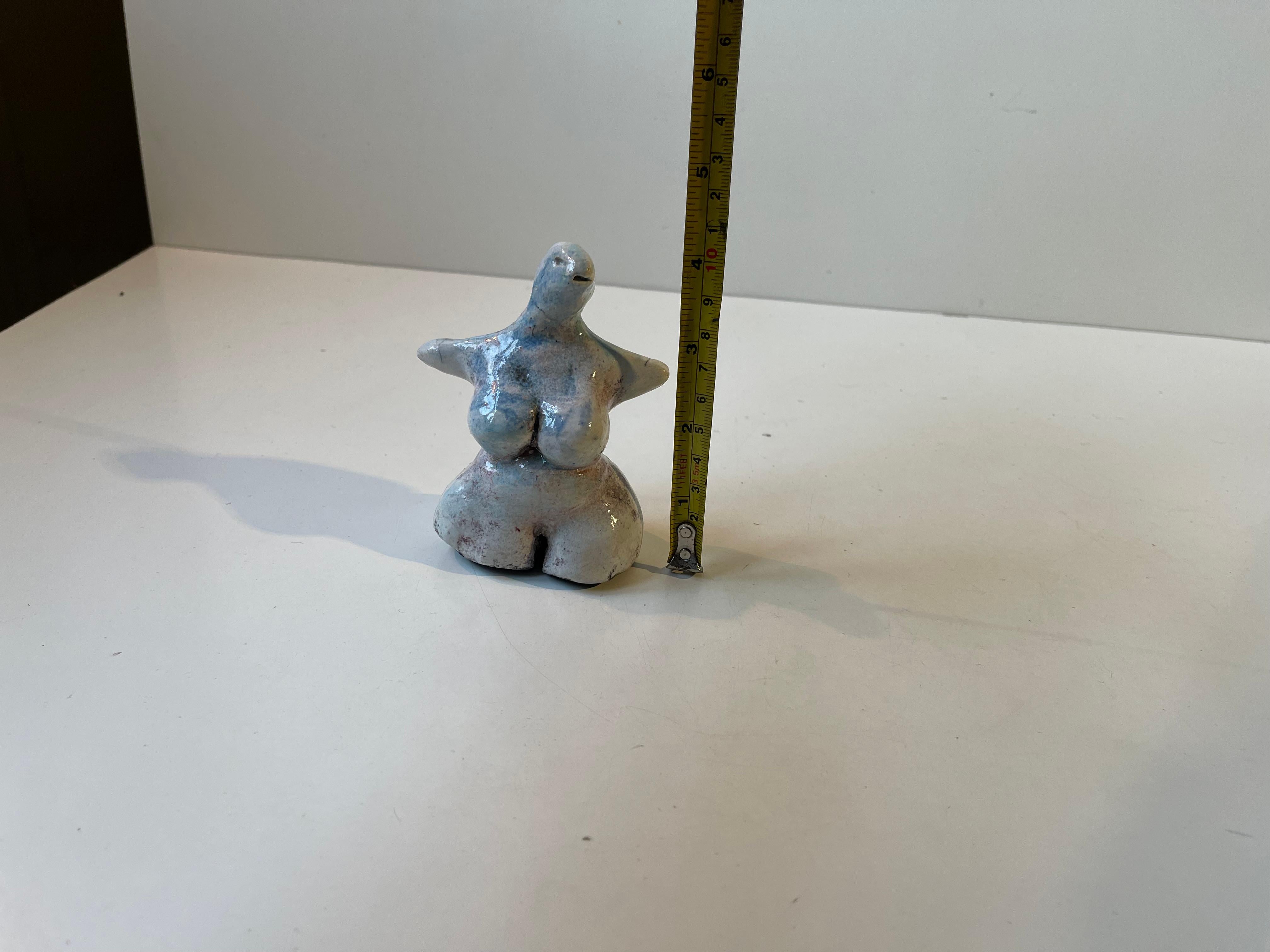 Scandinavian Surreal Female Figurine 'Lizard Queen' in the Style of Åke Holm For Sale 3