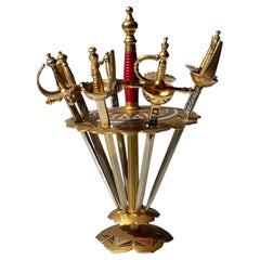 Pinchos Vintage Toledo para Cóctel o Espada de la Aceituna, España Años 70