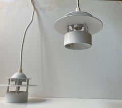 Louis Poulsen Small White Danish Minimalist Planet Orbit Ceiling Lamps