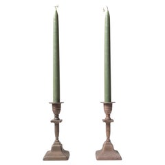Funcionalismo danés: candelabros de estilo Bauhaus en bronce patinado, década de 1940