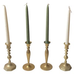 Classiques danois vintage - Bougeoirs en laiton, années 1970, lot de 4 - 2 paires