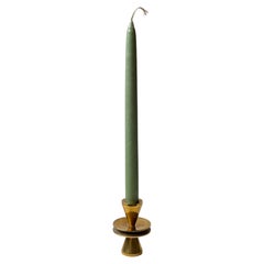Design moderne suédois des années 1950 – petit bougeoir double en bronze