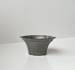Just Andersen - A Wide Art Deco Vase in Disko Metal, 1930s