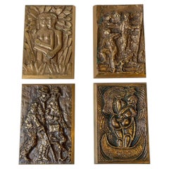 Henry Heerup, Hans Olsen, Mogens Bøggild & Knud Nellemose Bronze Wall Plaques