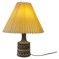 Skandinavischer Brutalismus – Tischlampe aus glasiertem Steingut von Jette Hellerøe, 1970er Jahre