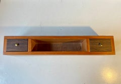 Danish Mid-Century Wall Mounted Teak Console or Entryway Table, 1960s