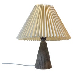 Scandinavian Small Fluted Ceramic Table Lamp by Elisabeth Loholt, 1950s