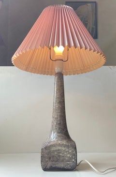 Large Art Deco Stoneware Table Lamp in Terrazzo Glaze by Michael Andersen & Son