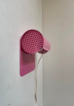 Danish Modern Tubular Pink Bedside Wall Sconce by Lyfa, 1980s
