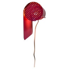 Danish Modern Tubular Pink Bedside Wall Sconce by Lyfa, 1980s