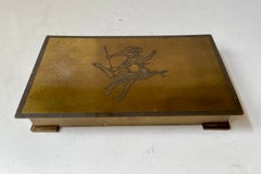 Art-Déco-Zigarrenkiste aus Bronze „Diana, die Bogenschützin“ von Holger Fridericias, 1930er Jahre