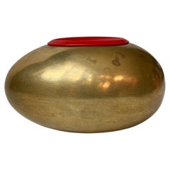 Salvadanaio danese in stile moderno a forma di uovo, in ottone, realizzato da Hans Bunde per Carl Cohr, anni ’60