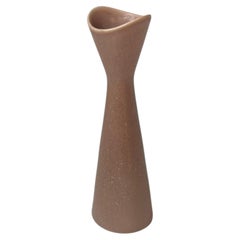 Modernist Stoneware Vase in Brown Glaze by Gunnar Nylund for Nymølle, 1960s