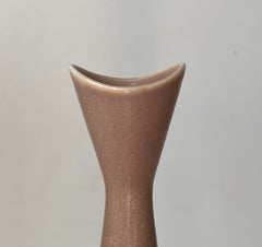 Modernist Stoneware Vase in Brown Glaze by Gunnar Nylund for Nymølle, 1960s