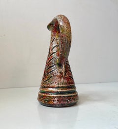 Mid-century French Ceramic Jug Vase in Psychedelic Glazes, 1950s