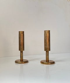 A Set of Mid-Century Candleholders in Brass by Dantorp Design, 1960s