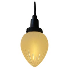Scandinavian Art Deco Drop Shaped Pendant Lamp in Opaque Glass, 1930s