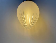 Scandinavian Art Deco Drop Shaped Pendant Lamp in Opaque Glass, 1930s