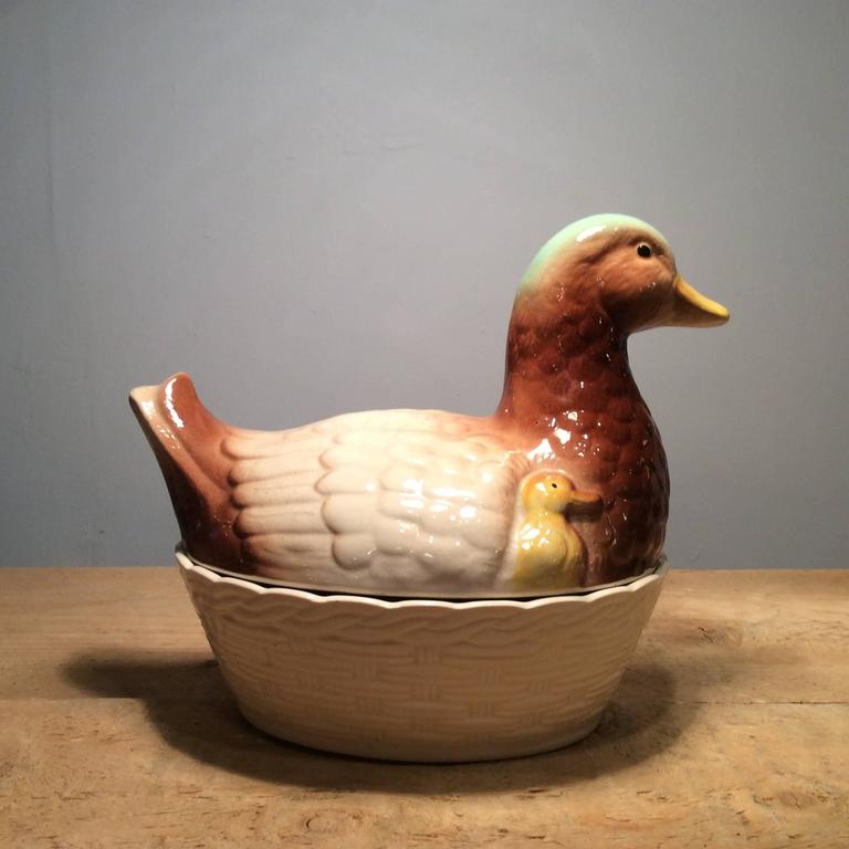 Vintage Ceramic Duck Egg Storage Pot at 1stDibs