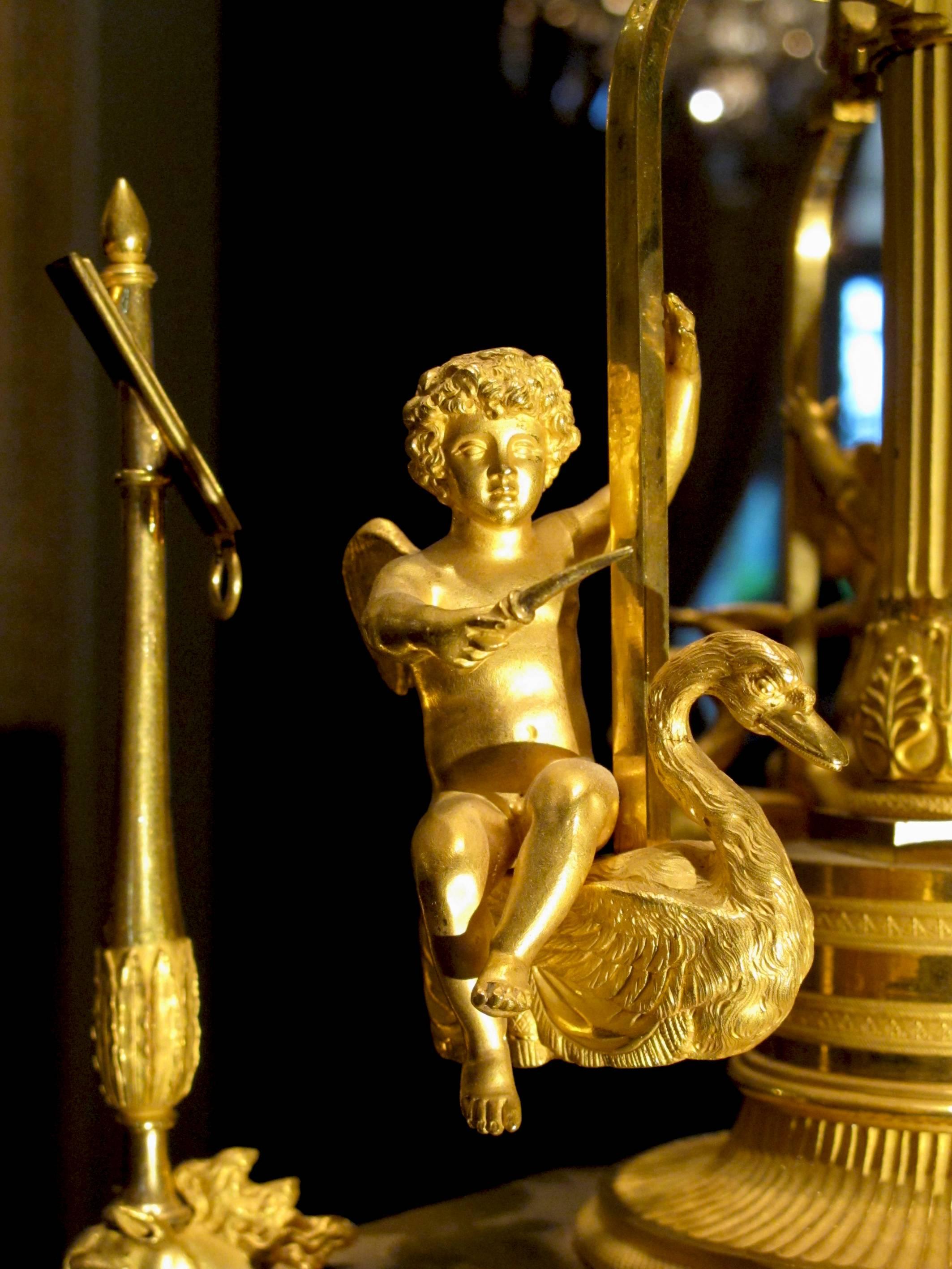 Bronze Rare Empire Ormolu Automaton Carousel Clock, Vaillant, Paris, circa 1805 For Sale