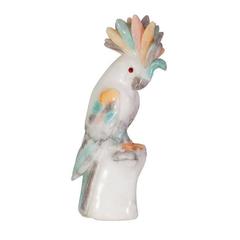 Midcentury Marble Cockatoo Sculpture