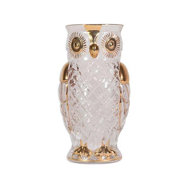 Mid-Century Modern Mid-Century Owl Glass Vases - Set of 4