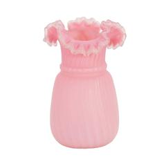 Pink Murano Ruffle Vase