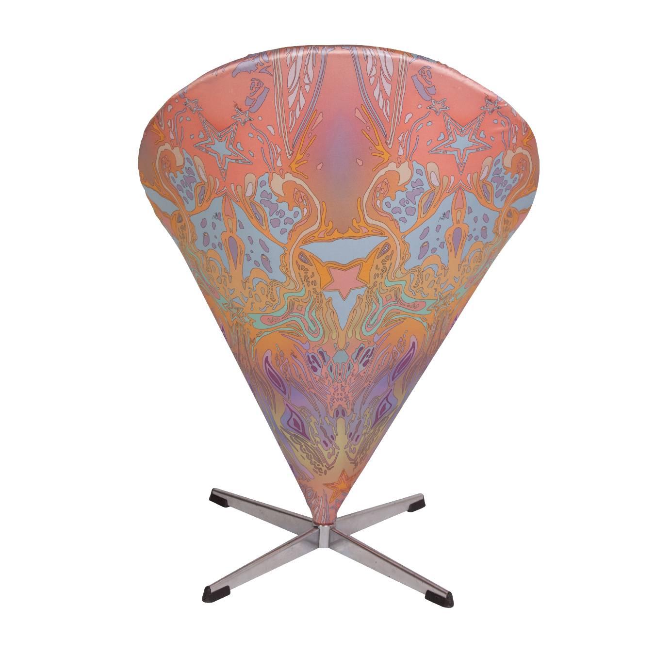 Verner Panton cone chair in silk.