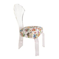Shellback Lucite Chair in Gucci Floral Fabric