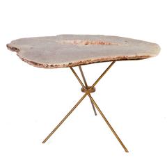 Rose Quartz Agate Side Table